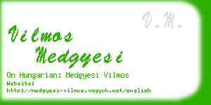 vilmos medgyesi business card